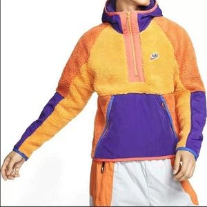 Nike Sportswear Half Zip Sherpa Hoodie sz XL